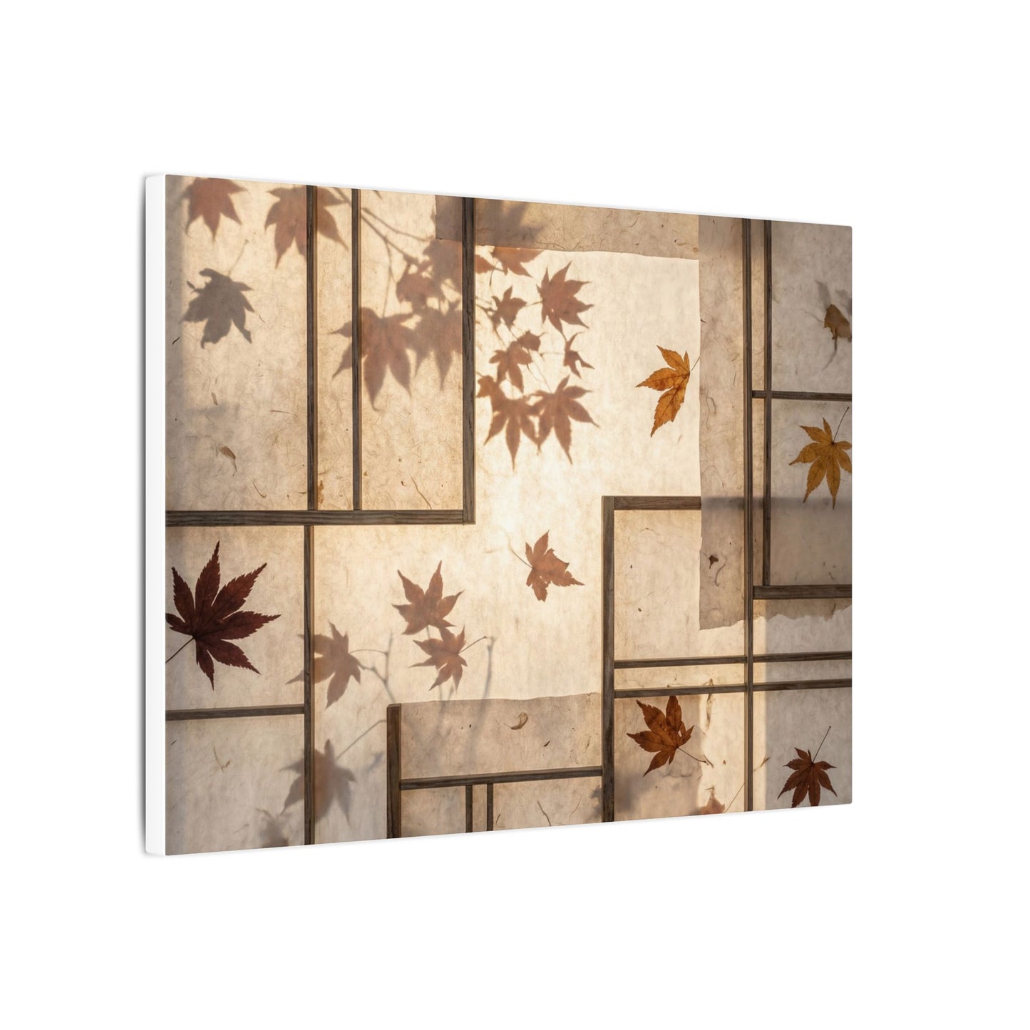 Shoji Screen Japanese Pattern Canvas Art | Neutral Japandi Art