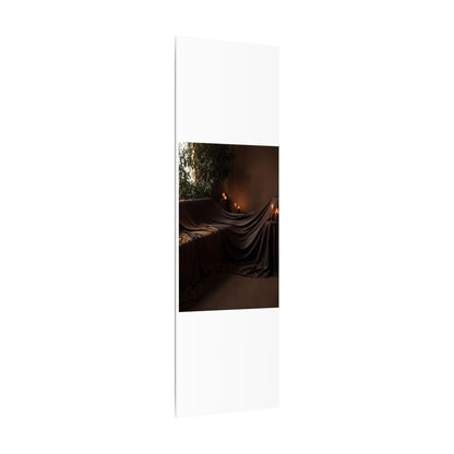 Candlelight Silk Drape Canvas Art - Dark Japandi Ma
