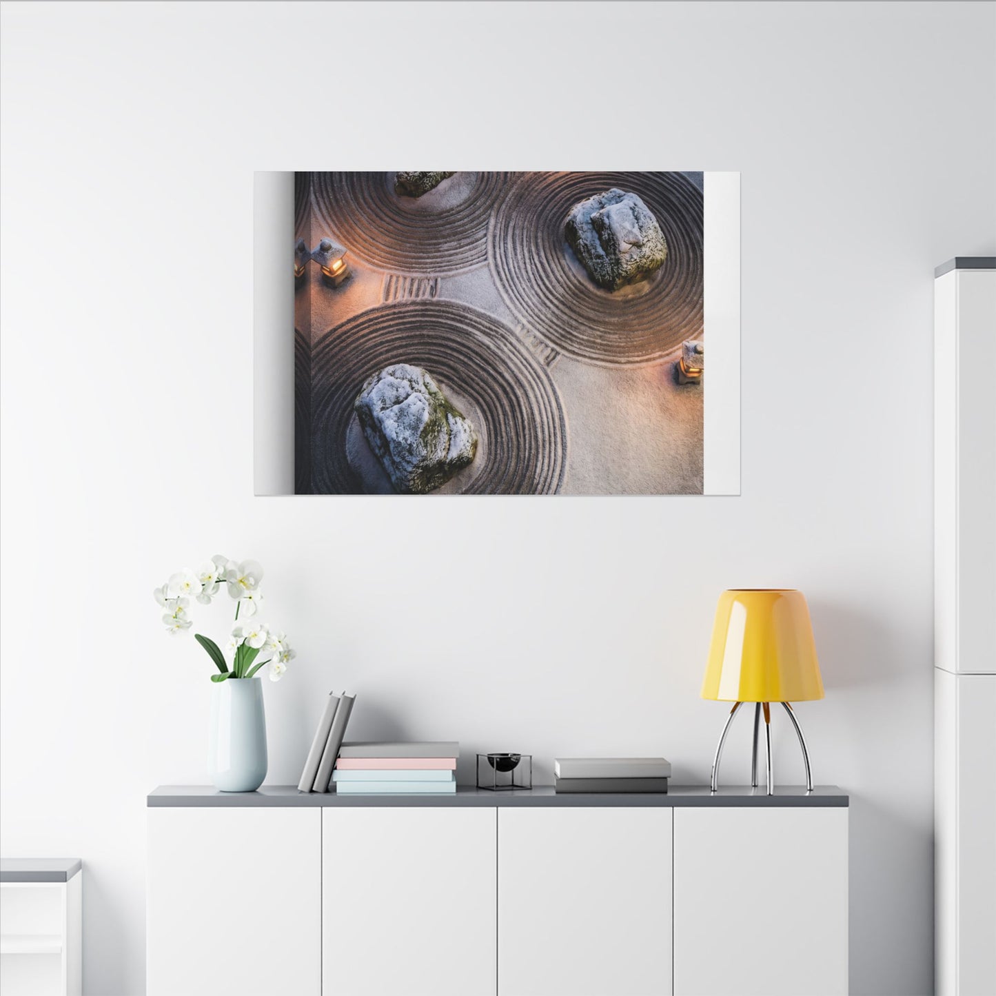 Candlelight Rock Garden Canvas Art - Japandi Ma