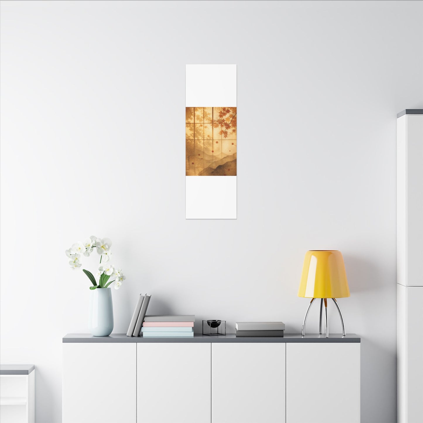 Shoji Screen Texture Canvas Art | Earthy Japandi Art