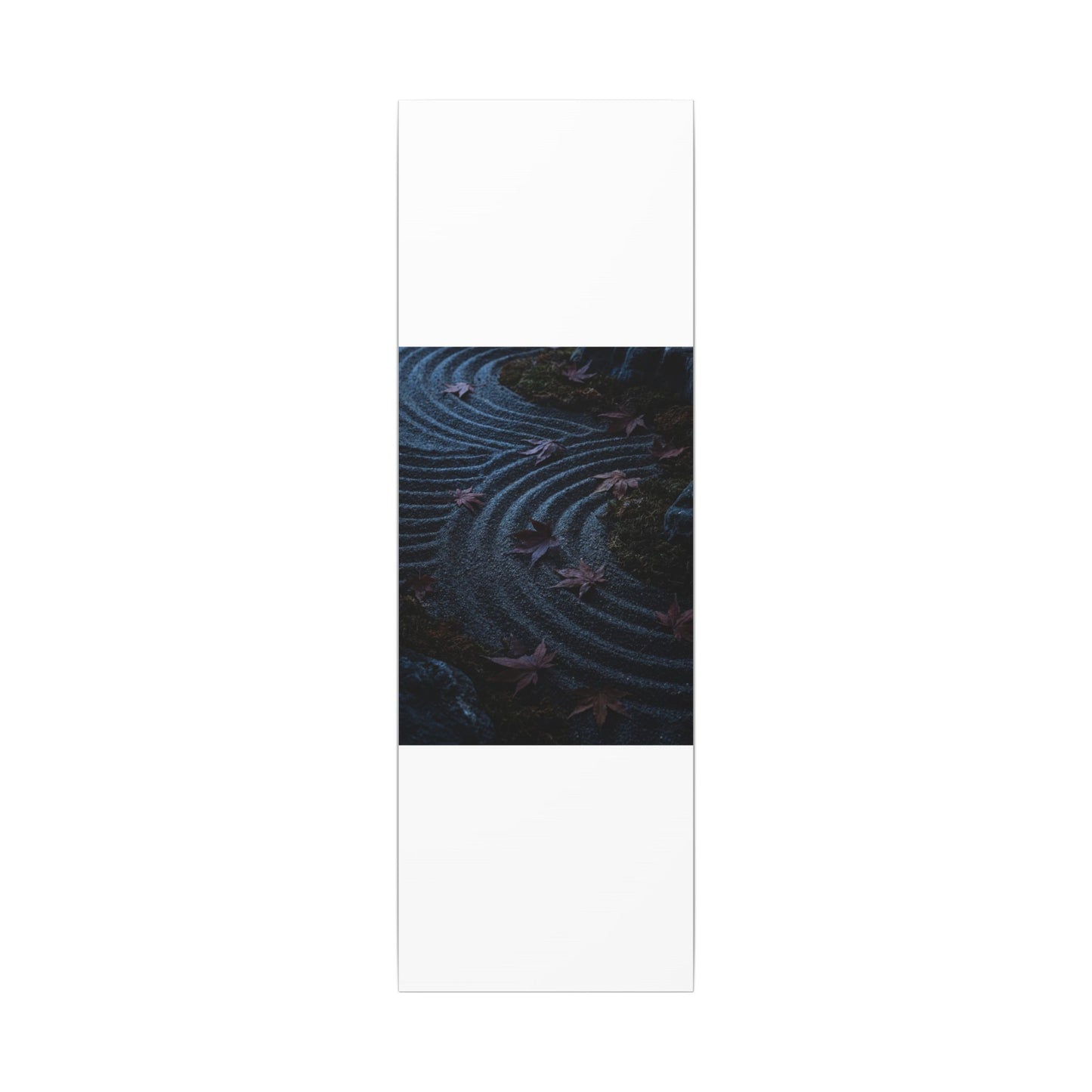 Rock Garden Canvas Art | Autumn Dark Japandi Dark Texture Art
