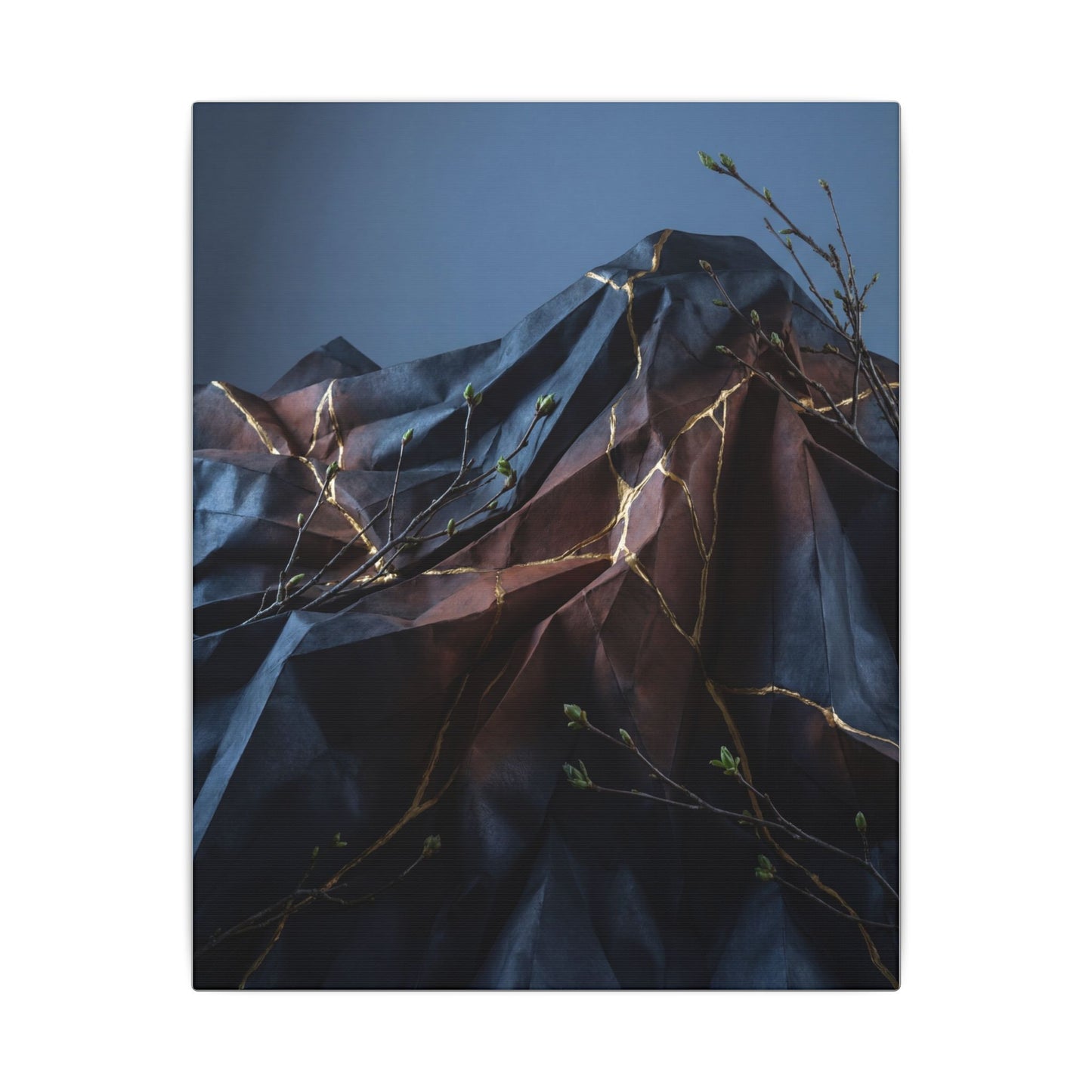 Paper Fold Broken Beauty Canvas Art | Philosophical Kintsugi Art