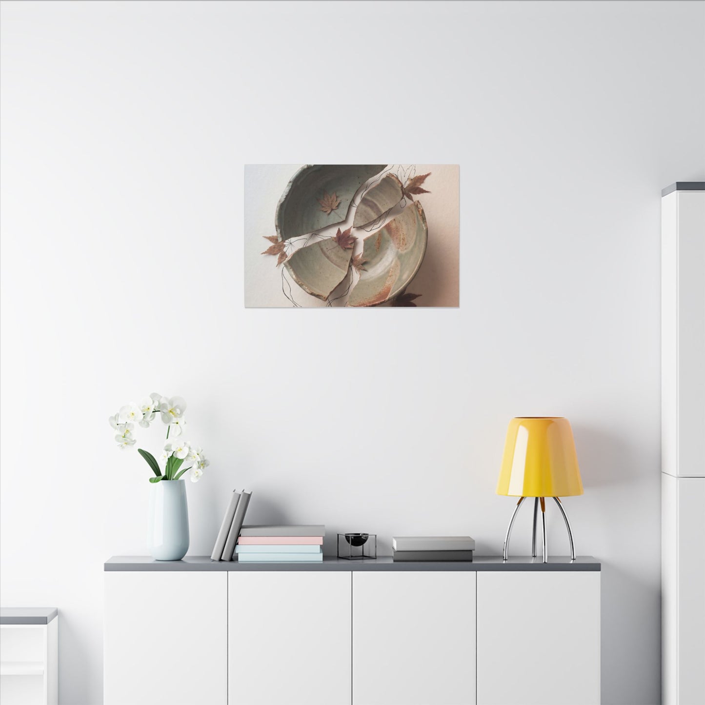 Dawn Ceramic Bowl Canvas Art - Japandi Fukinsei