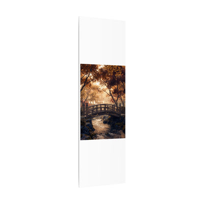 Autumn Wooden Bridge Gold Vein Canvas Art | Resilient Decor