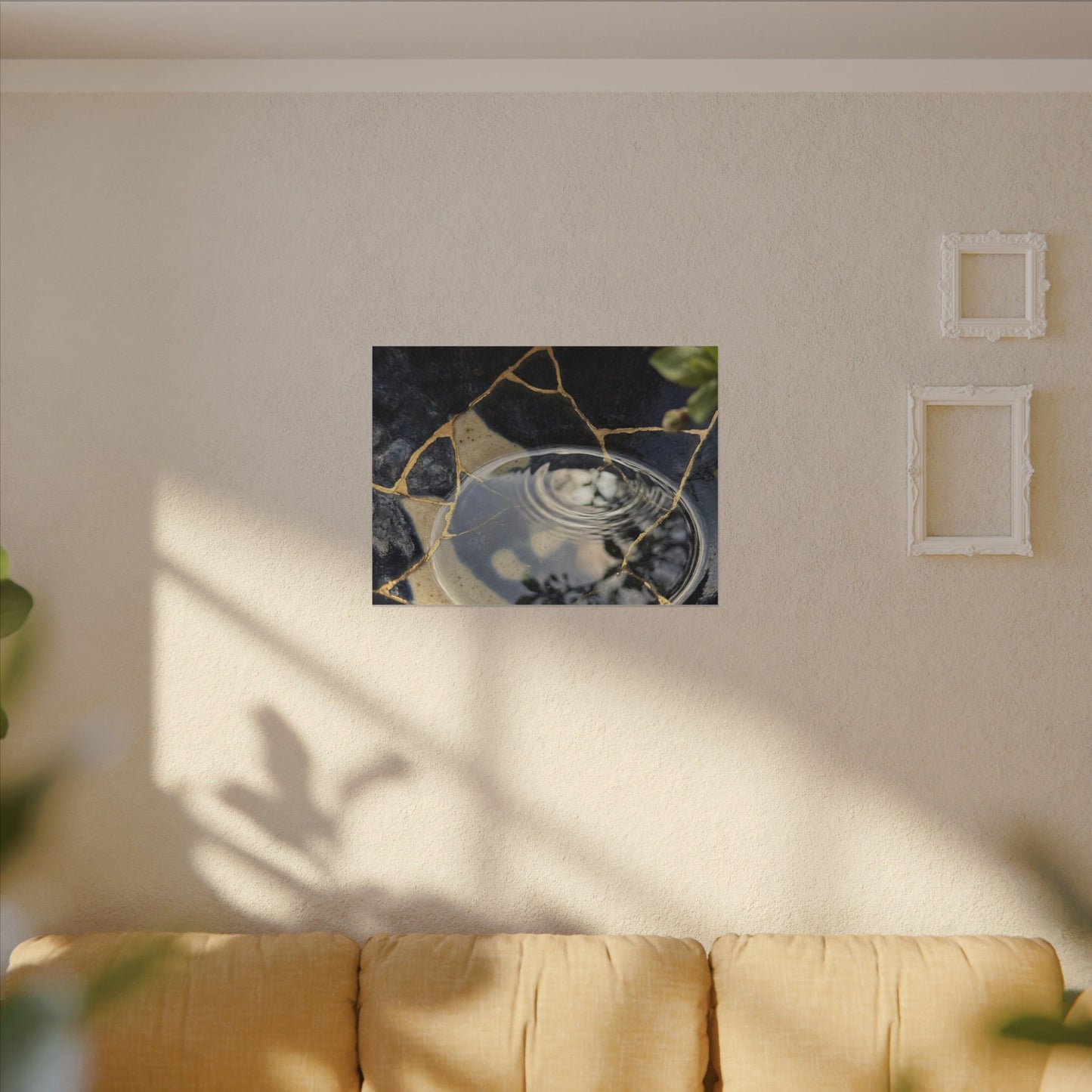 Water Ripple Spring Canvas Art | Kintsugi Beautiful Design