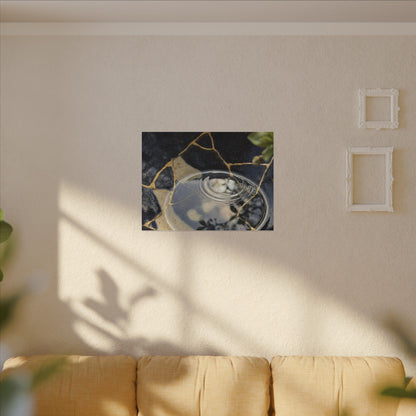 Water Ripple Spring Canvas Art | Kintsugi Beautiful Design