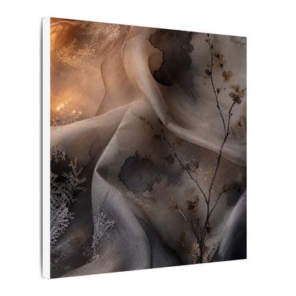 Japandi Silk Drape in Candlelight | Watercolor Canvas Art