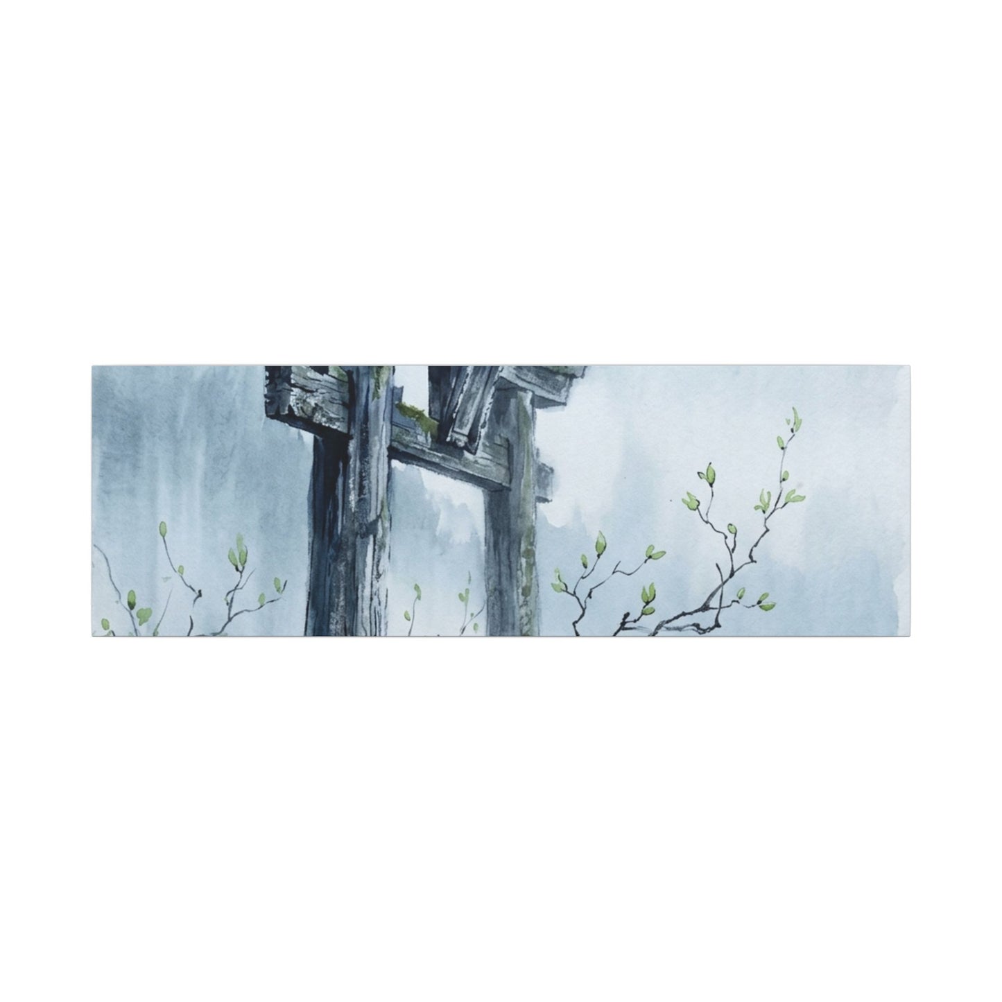 Torii Gate Canvas Art | Spring Zen Sumi E Art