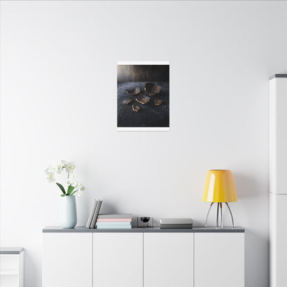Winter Broken Pottery Shadow Zen Canvas Art | Bold Decor
