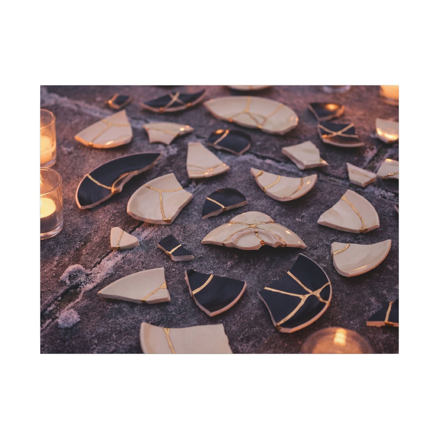 Winter Broken Pottery Broken Beauty Canvas Art | Beautiful Decor