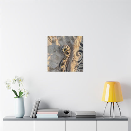 Fern Unfurling Canvas Art | Winter Japandi Japanese Pattern Art