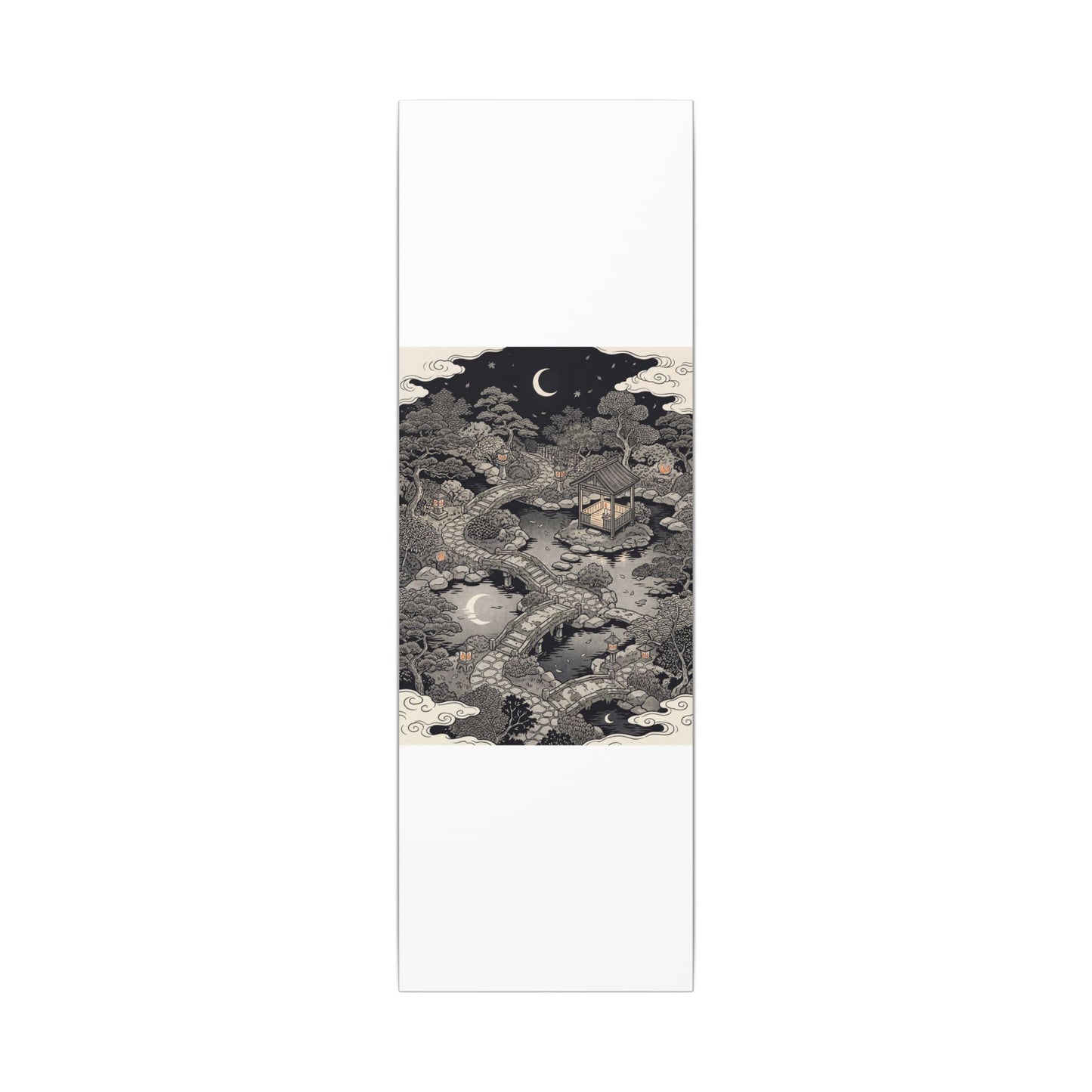 Moonlit Garden Ukiyo E Inspired Canvas Art | Serene Zen Art