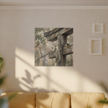 Torii Gate Spring Canvas Art | Japandi Neutral Design