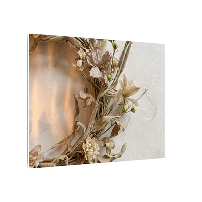 Dried Flowers Japanese Pattern Canvas Art | Neutral Japandi Art