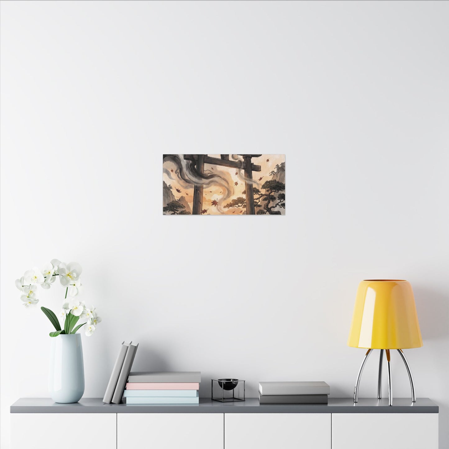Torii Gate Ukiyo E Inspired Canvas Art | Serene Zen Art