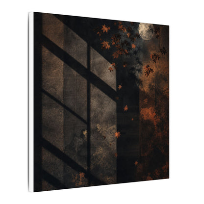Sophisticated Shadow Play Canvas Art - Dark Texture Dark Japandi