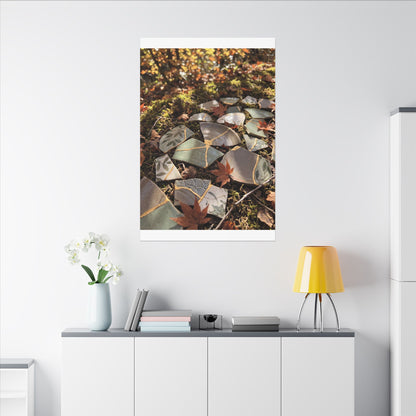 Broken Pottery Japanese Pattern Canvas Art | Elegant Japandi Art