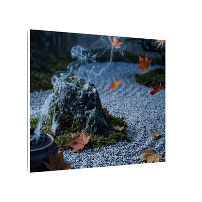 Autumn Incense Smoke Karesansui Canvas Art | Calm Decor