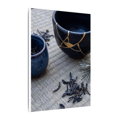 Kintsugi Tea Ceremony in Overcast | Gold Vein Canvas Art