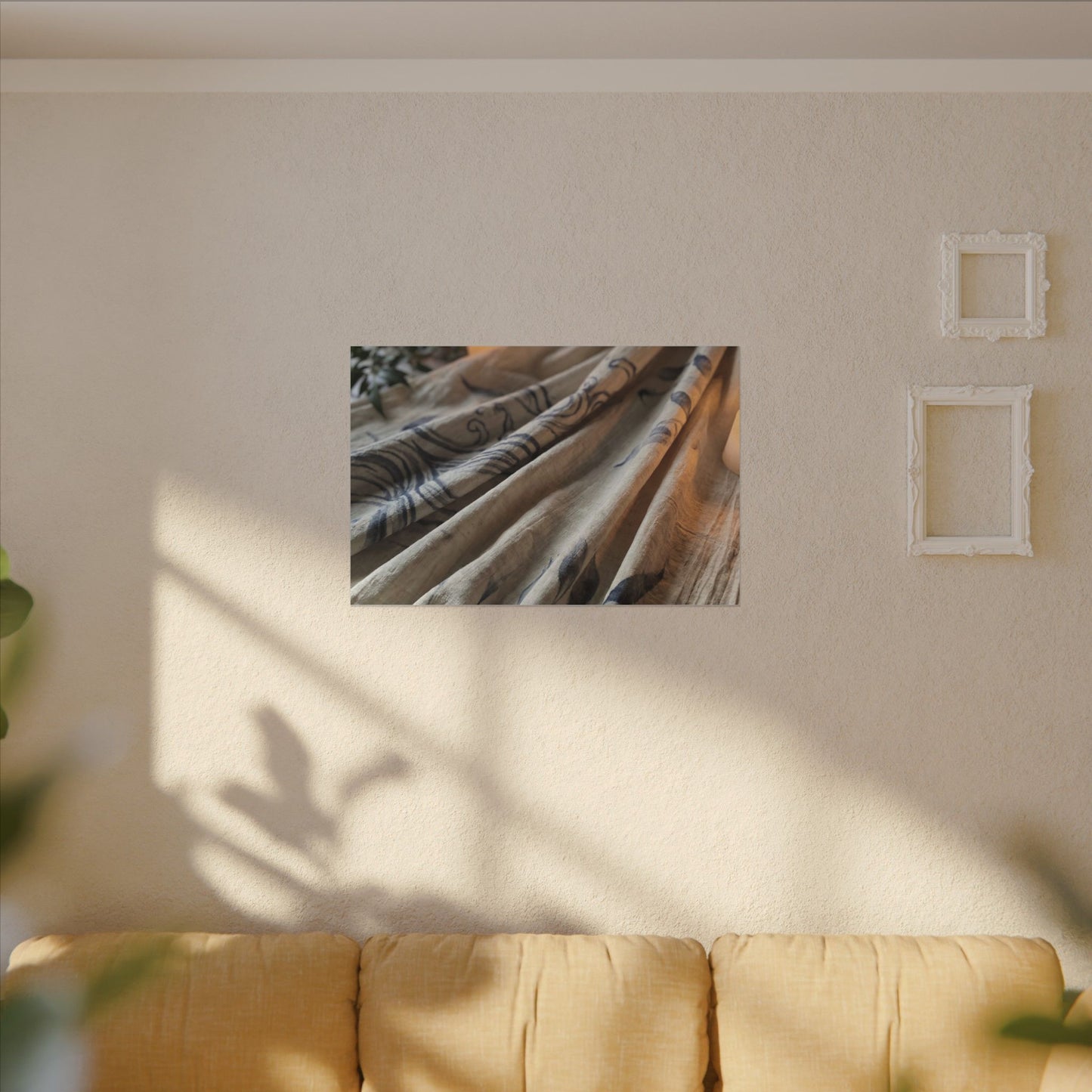 Fukinsei Silk Drape Canvas Art - Japandi Japanese Pattern