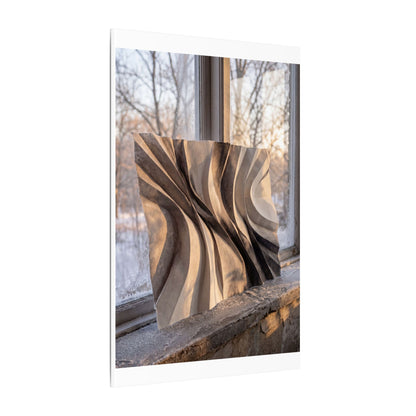Mono No Aware Paper Fold Canvas Art - Japandi Minimal Line