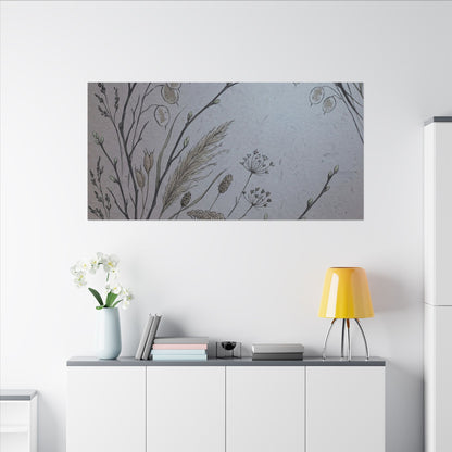 Spring Dried Flowers Japanese Pattern Canvas Art | Cozy Decor