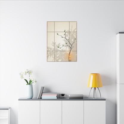Shoji Screen Spring Canvas Art | Japandi Cozy Design