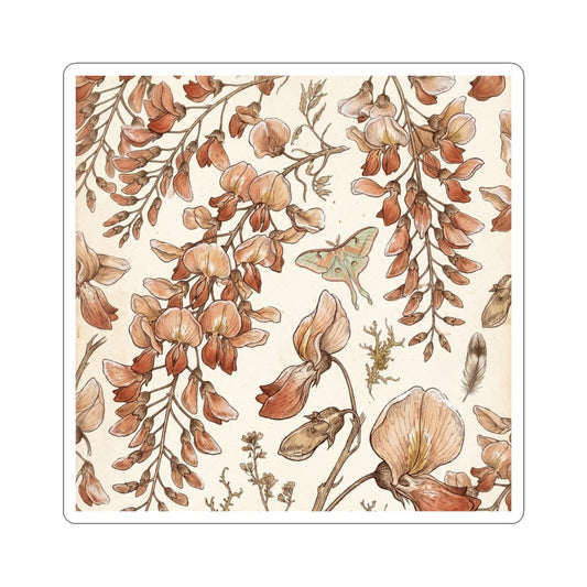 Overcast Wisteria Sticker - Cottagecore Datsuzoku