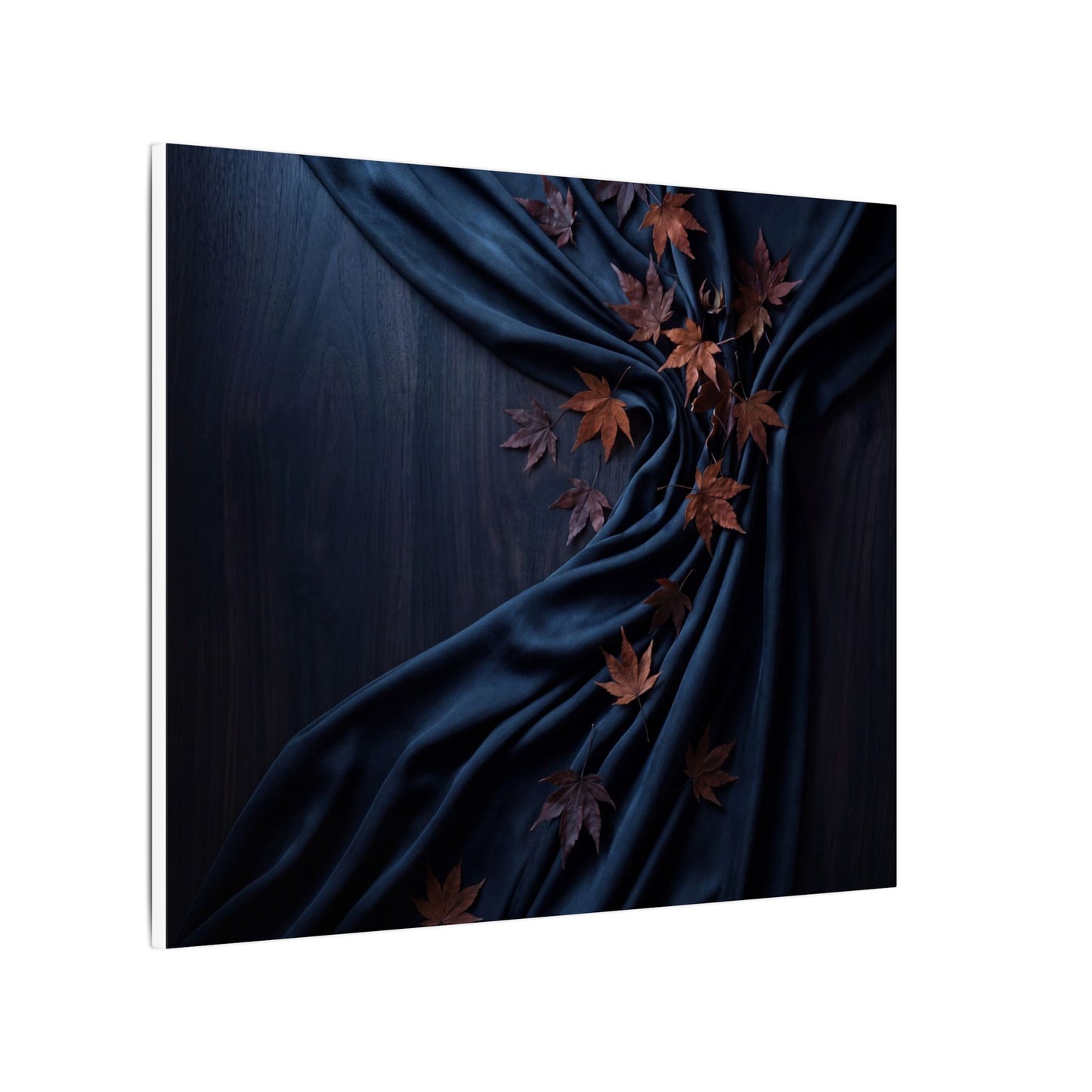 Silk Drape Autumn Canvas Art | Dark Japandi Sophisticated Design