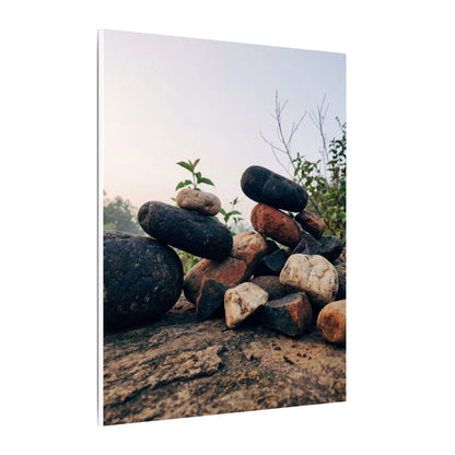 River Stones Canvas Art | Spring Kintsugi Broken Beauty Art