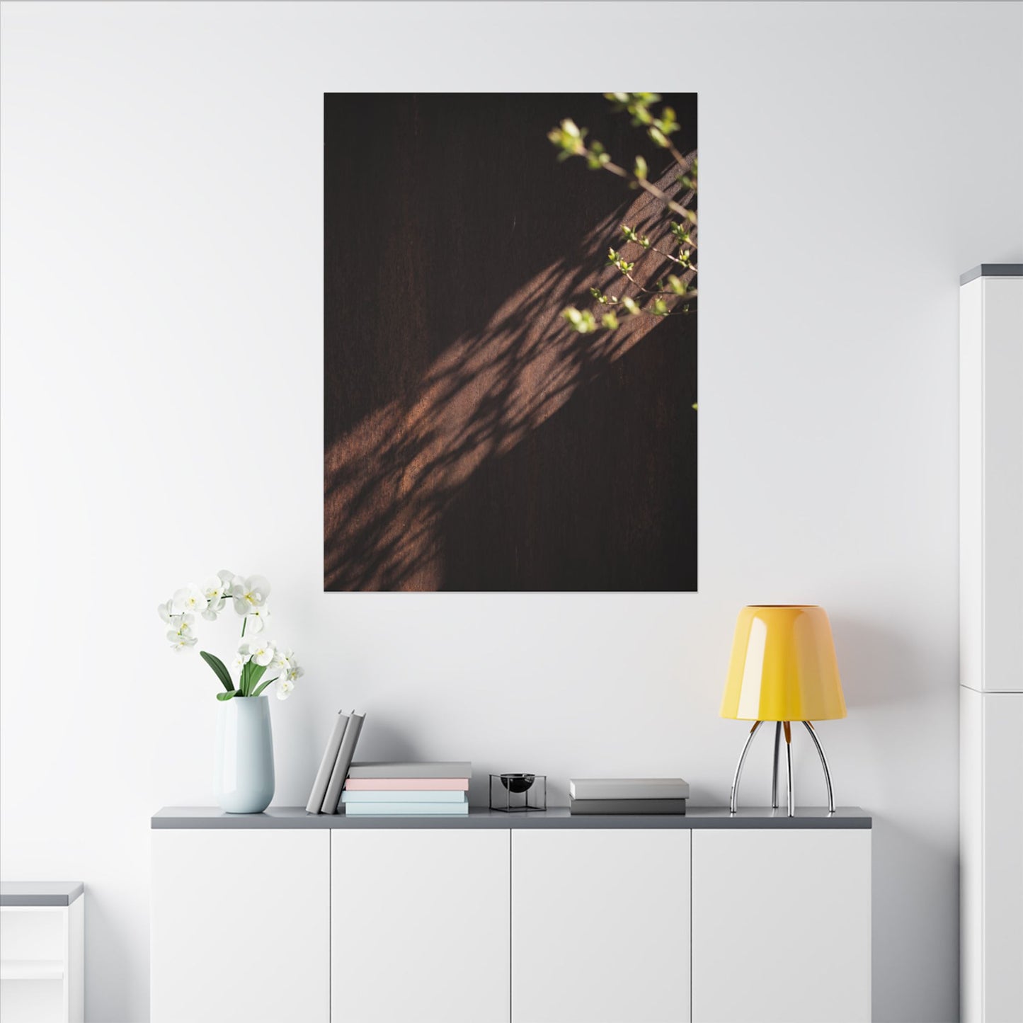 Rust Patina Moody Minimal Canvas Art | Sophisticated Dark Japandi Art
