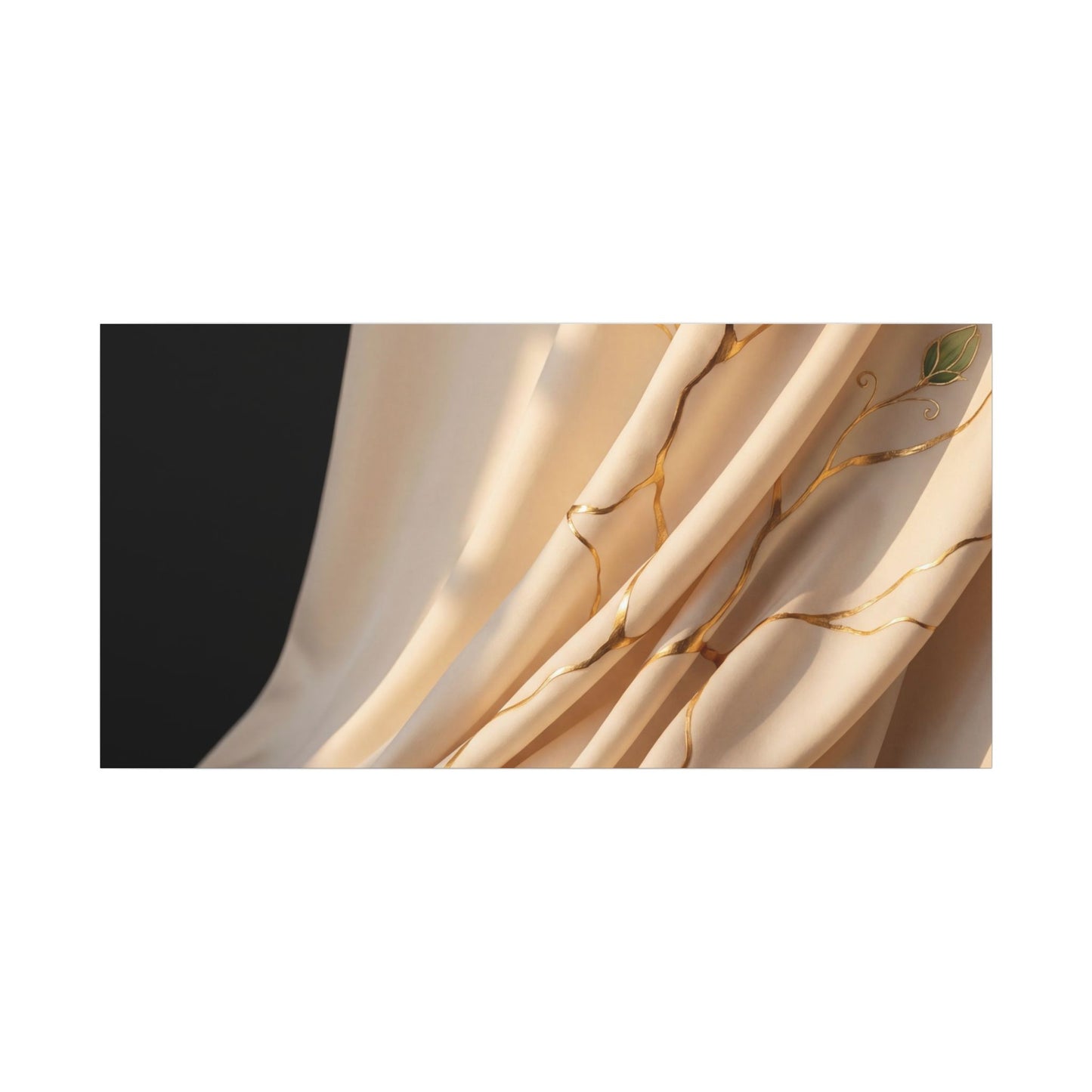 Golden Hour Silk Drape Canvas Art - Kintsugi Fukinsei
