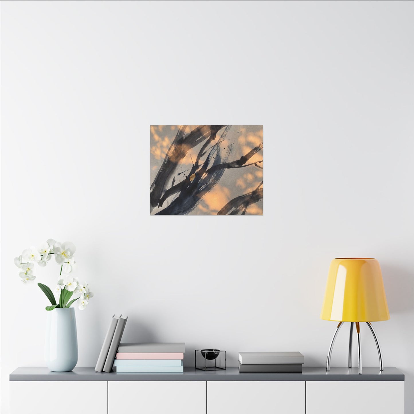 Datsuzoku Ink Brushstroke Canvas Art - Dark Japandi Shadow Zen