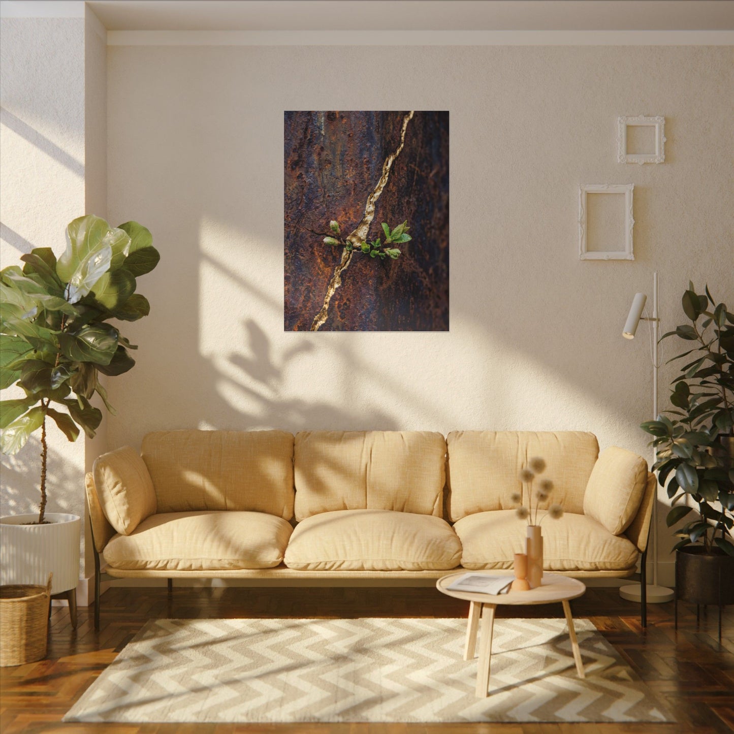 Overcast Rust Patina Canvas Art - Kintsugi Datsuzoku