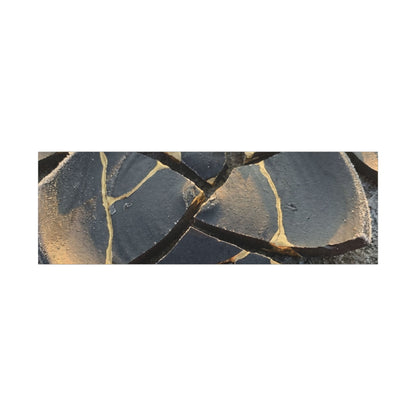 Broken Pottery Winter Canvas Art | Kintsugi Resilient Design