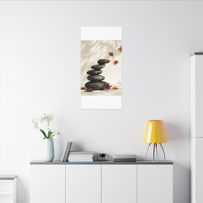 Kintsugi River Stones in Dappled | Crackle Gold Canvas Art