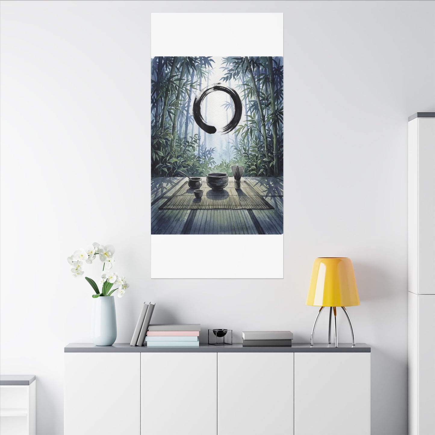 Seijaku Tea Ceremony Canvas Art - Zen Enso