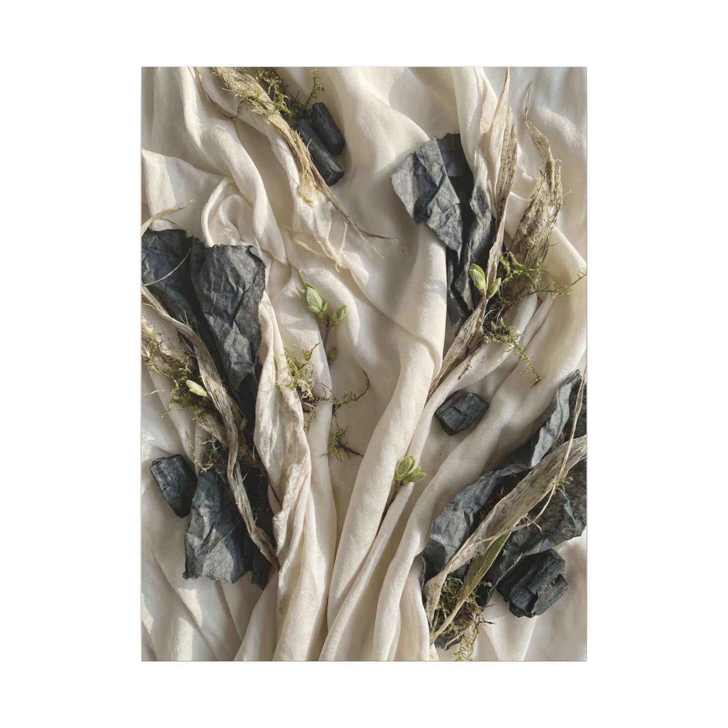 Spring Silk Drape Texture Canvas Art | Warm Decor