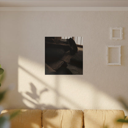 Dark Japandi Shadow Zen Canvas Art