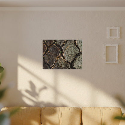 Earthy Cracked Earth Canvas Art - Japanese Pattern Japandi