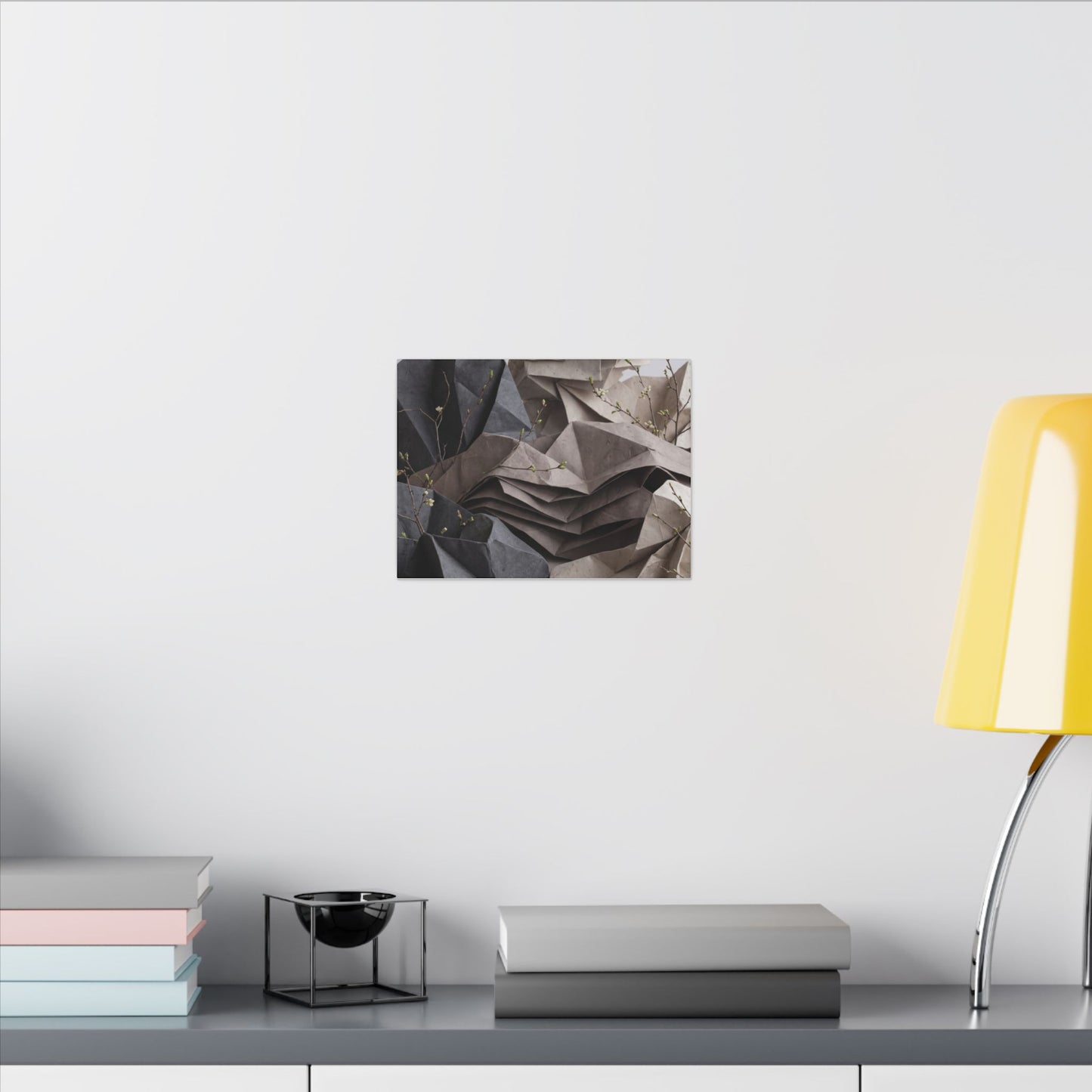 Neutral Paper Fold Canvas Art - Texture Japandi