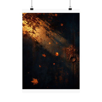Rust Patina Wall Art Print | Autumn Dark Japandi Shadow Zen Art