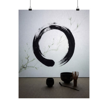 Tea Ceremony Wall Art Print | Spring Zen Enso Art Art Print