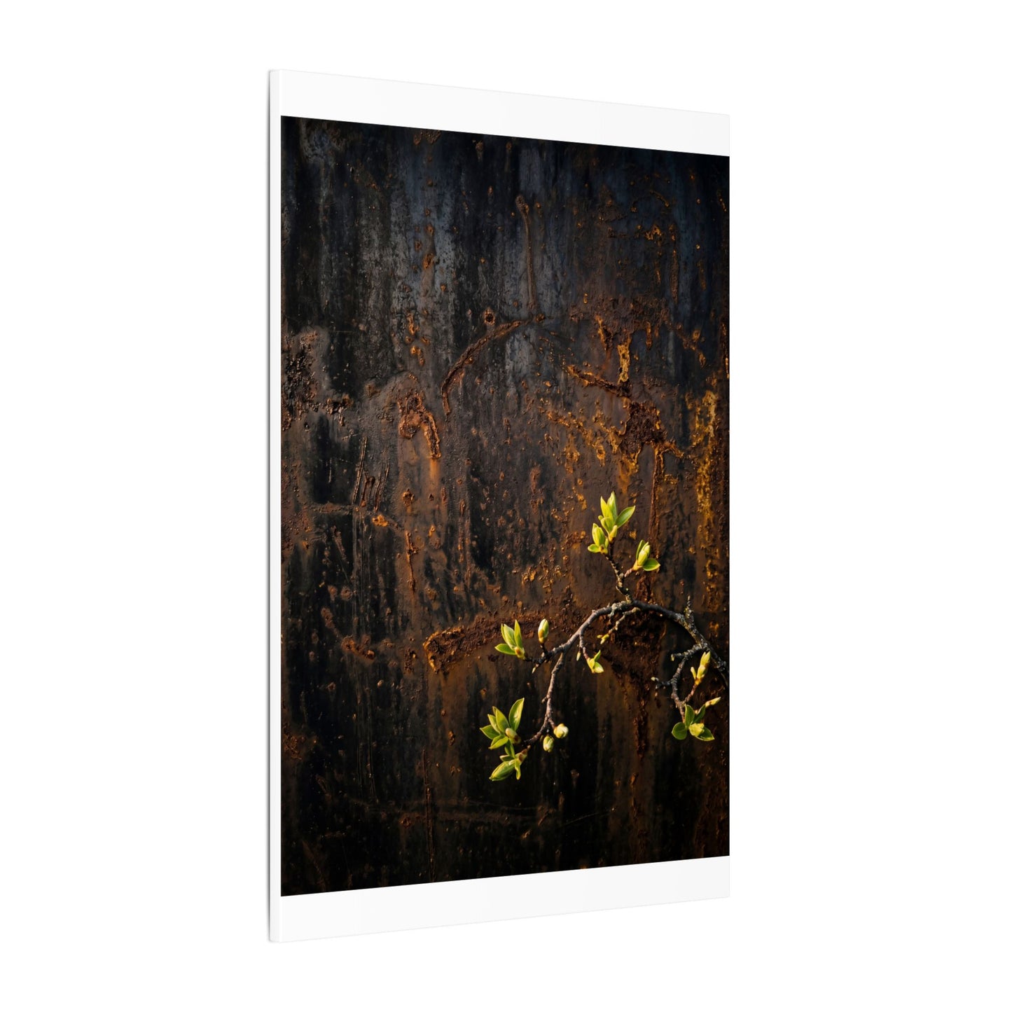 Golden Hour Rust Patina Canvas Art - Dark Japandi Fukinsei