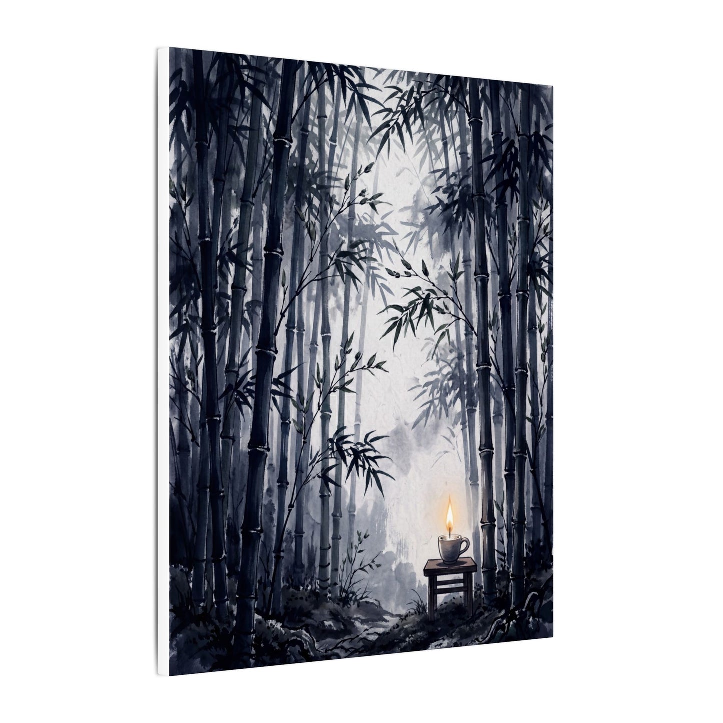 Tranquil Bamboo Grove Canvas Art - Sumi E Zen