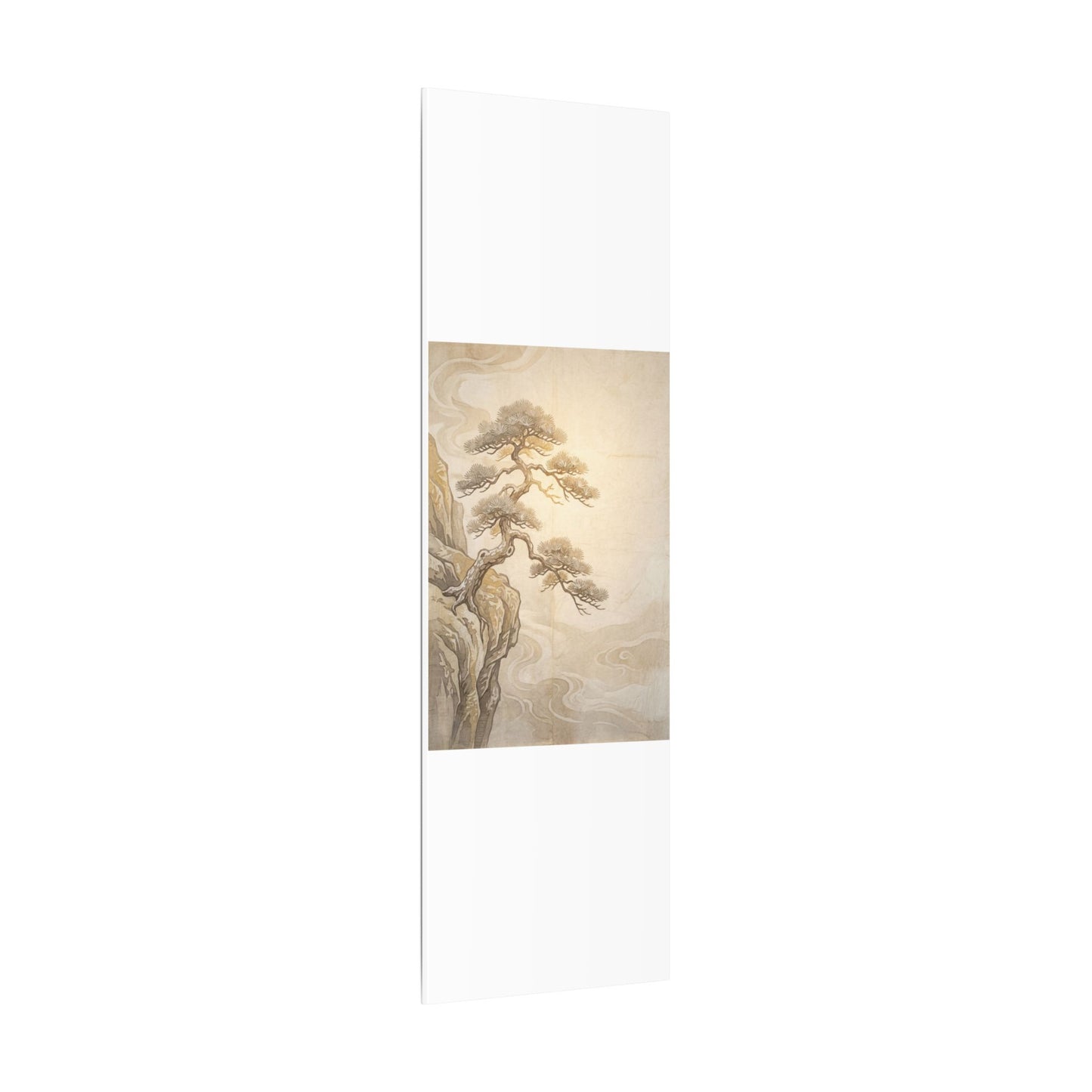 Winter Pine Tree Japanese Pattern Canvas Art | Elegant Decor
