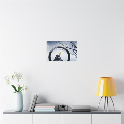 River Stones Spring Canvas Art | Zen Peaceful Design