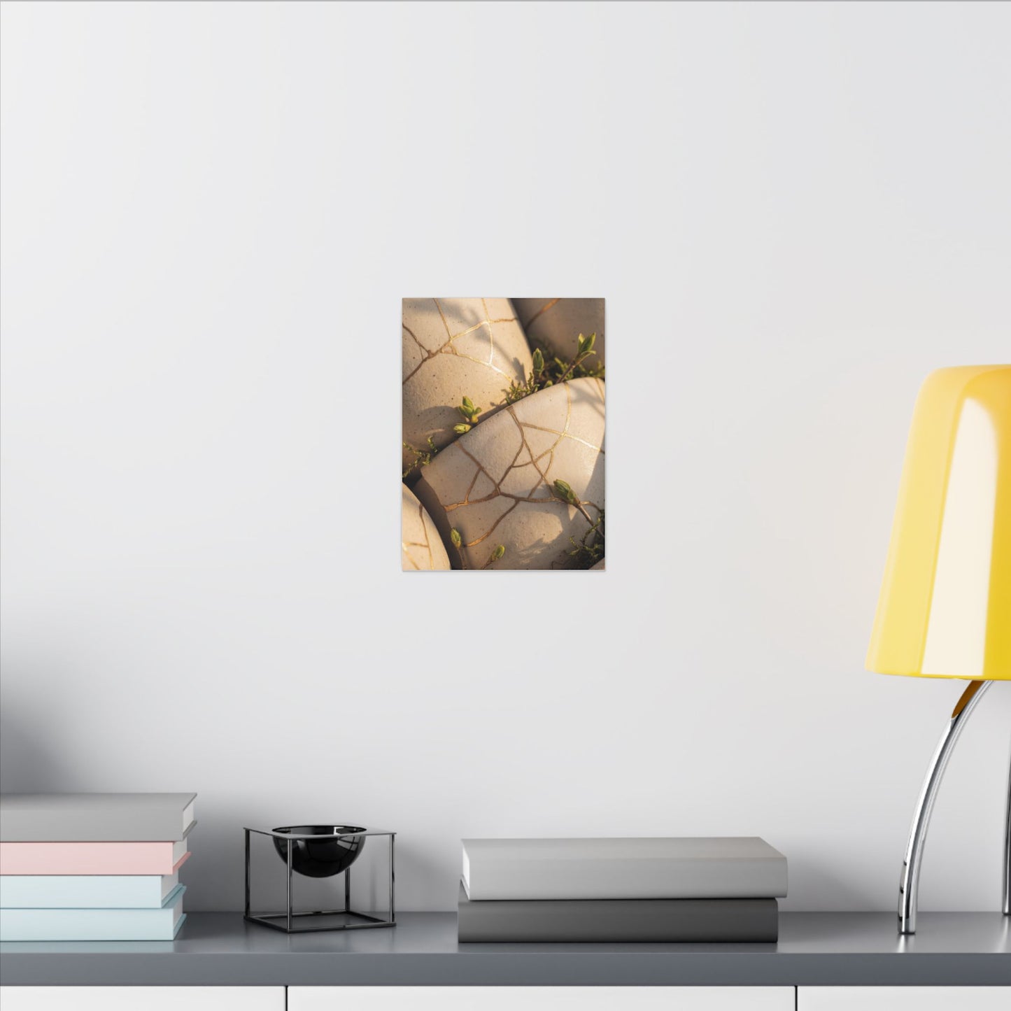 Spring Broken Pottery Gold Vein Canvas Art | Beautiful Decor