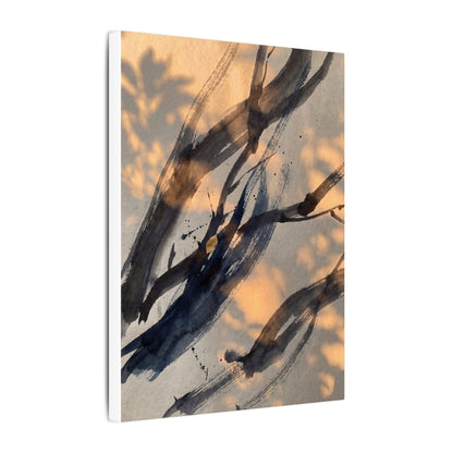 Datsuzoku Ink Brushstroke Canvas Art - Dark Japandi Shadow Zen