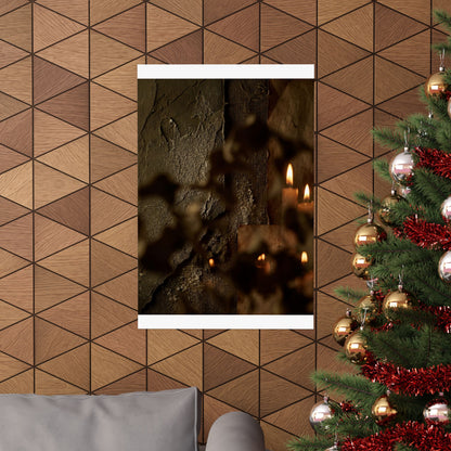 Shadow Play Winter Wall Art Print | Dark Japandi Moody Design